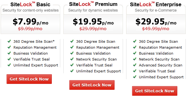 Sitelock Security Plans